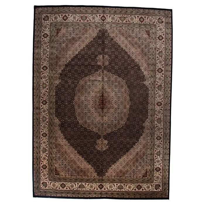 10′ 0″ x 13′ 11″ (10×14) Indo Tabriz Wool Rug #017767