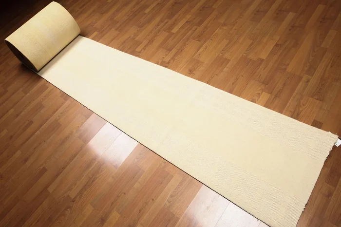 2’4″ x 74′ Modern Palace Size Runner 100% New Zealand Wool Area Rug Ivory