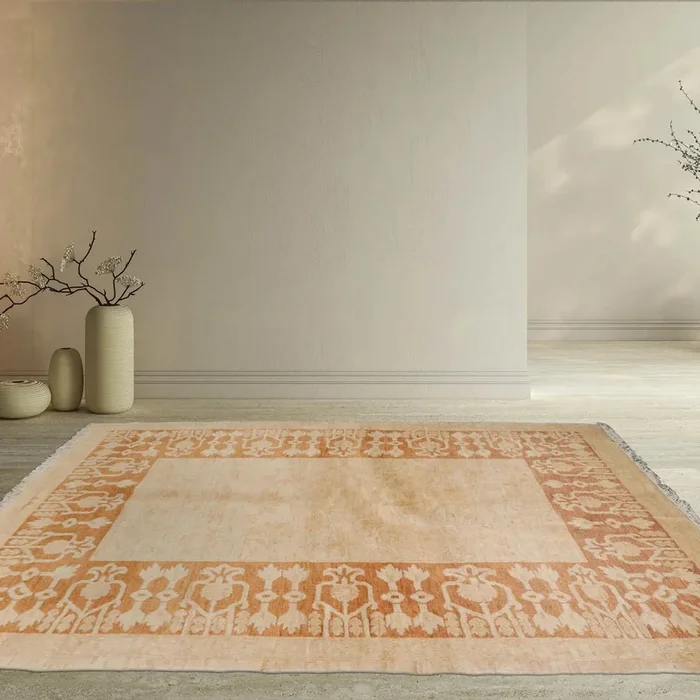 4×6 Beige, Caramel Hand Knotted 100% Wool Peshawar Traditional Oriental Area Rug
