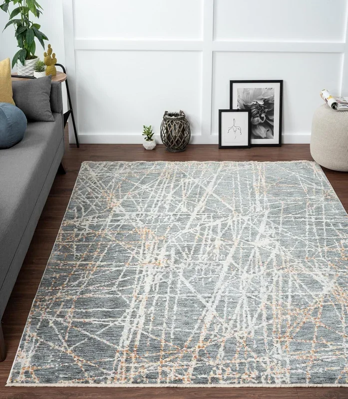 5′ 0″ x 7′ 7″ Grey AllStar Rugs Modern Area Rug