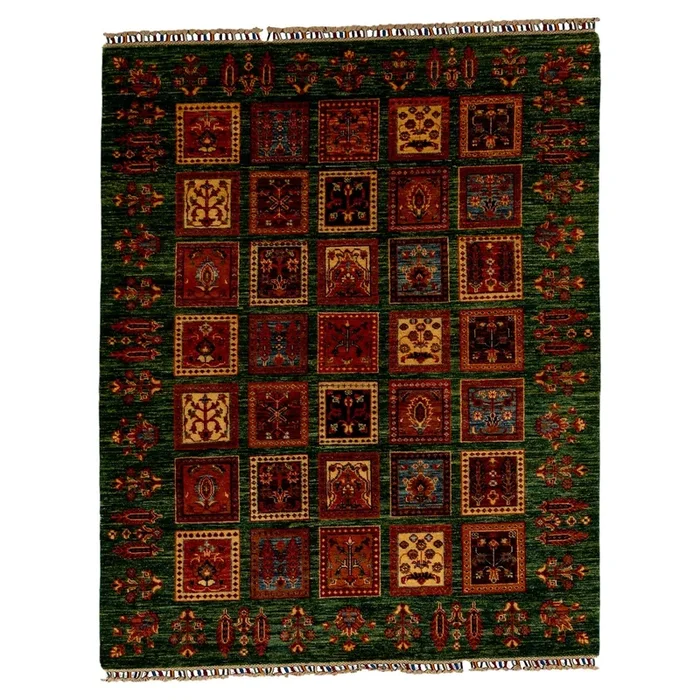 5′ 3″ x 6′ 5″ (05×06) Pakistani Gabbeh Wool Rug #010806