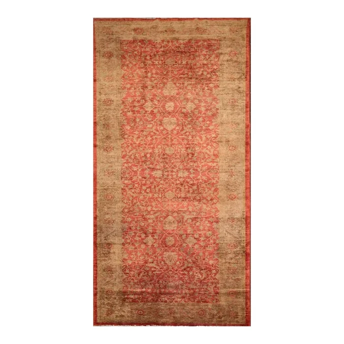 6’1″ x 14’10” Hand Knotted Peshawar Palace Runner Silky Sheen 200 KPSI Area Rug Red