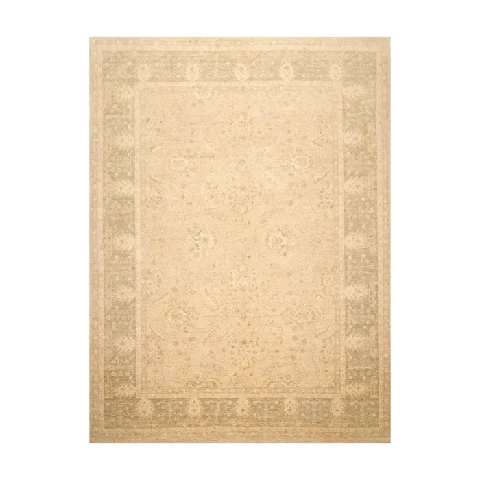 9′ x 11’9” Hand Knotted 100% Wool Peshawar Traditional Oriental Area Rug Beige