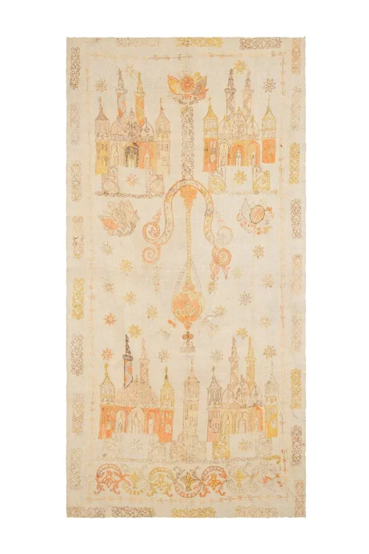 Antique Greek Tapestry Textile 8’3″ x 4’3″