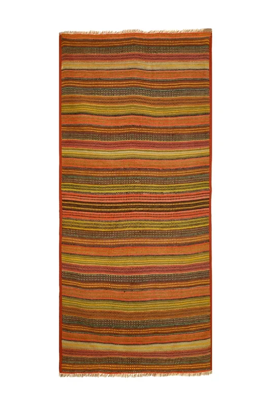 Antique Norwegian Krokbragd Coverlet Textile 6’9″ x 3’1″
