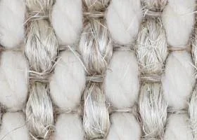 Belgian Champagne Basquette Wool and Sisal small rug with Belgian Sable Linen binding