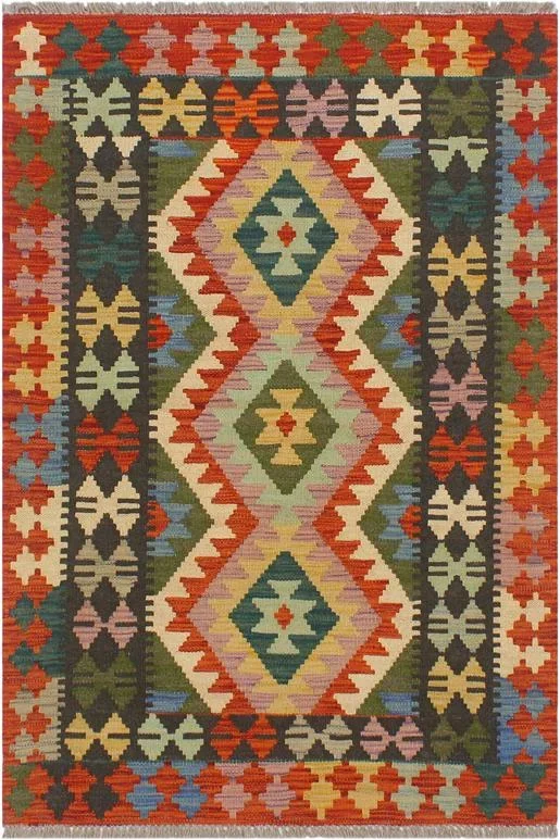 Southwestern Turkish Kilim Myrl Hand-Woven Wool Rug – 2’7” x 4’1”