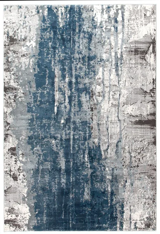 TIA BLUE GREY FLOOR RUG