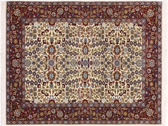 Turkish Antique Hereke Mandi Wool & Silk Rug – 4’0” x 6’0”