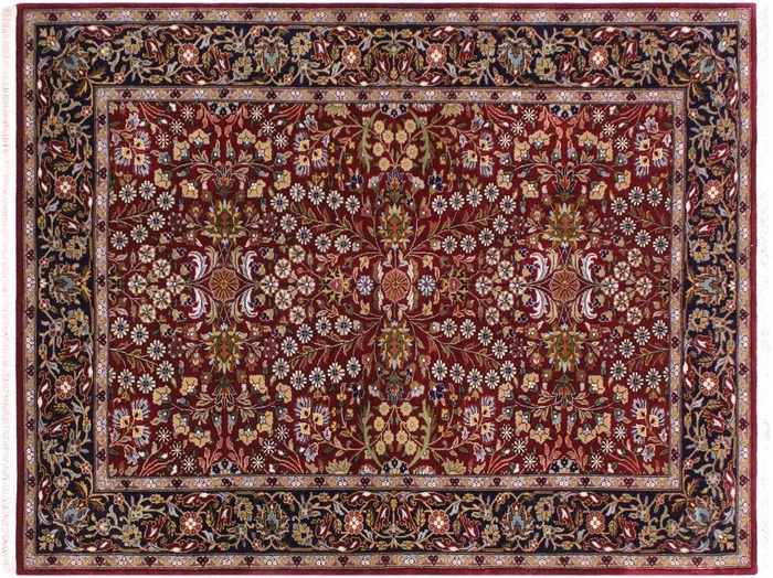 Turkish Antique Hereke Santa Wool & Silk Rug – 4’0” x 6’0”